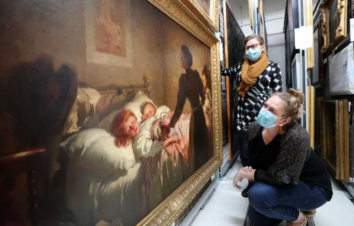 2020 the 1895 painting The Mother was restored thanks to a 2200 donation from the Friends of the Aigantighe Art Gallery. Collections curator Petrena Fishburn and Friends vice president at the time Roselyn Fauth