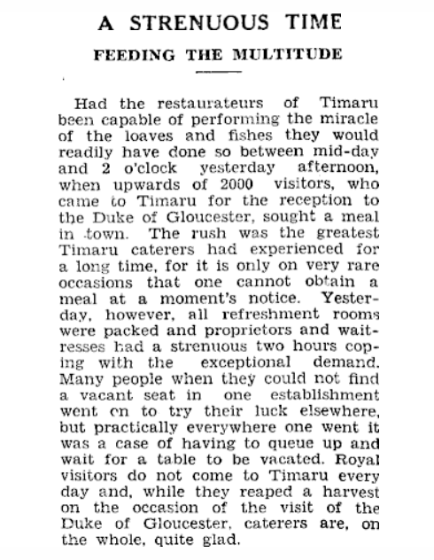 A STRENUOUS TIME Timaru Herald 11 January 1935 Page 13
