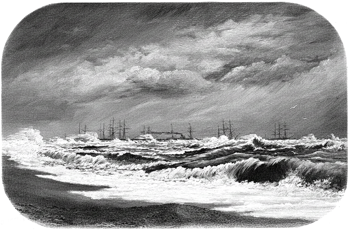 Breakwater Timaru Running a Southerly Gale