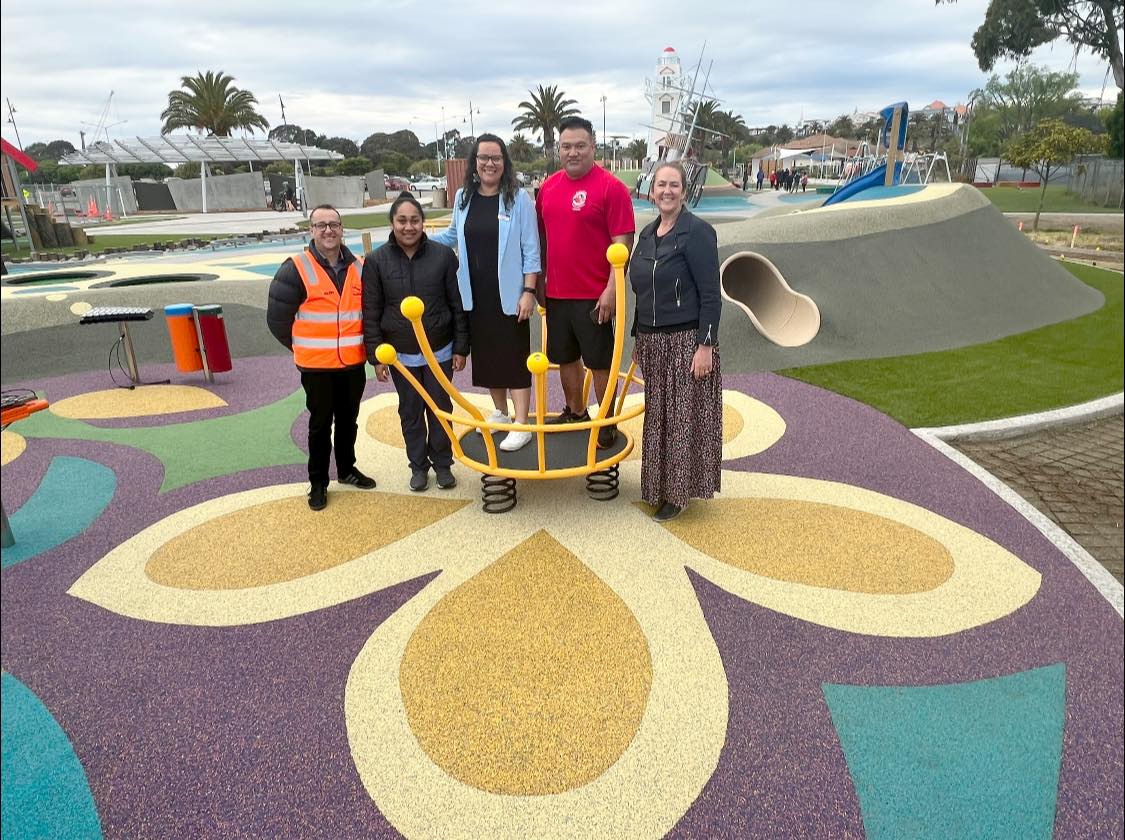 Pauline and Roselyn Fauth at the Playground
