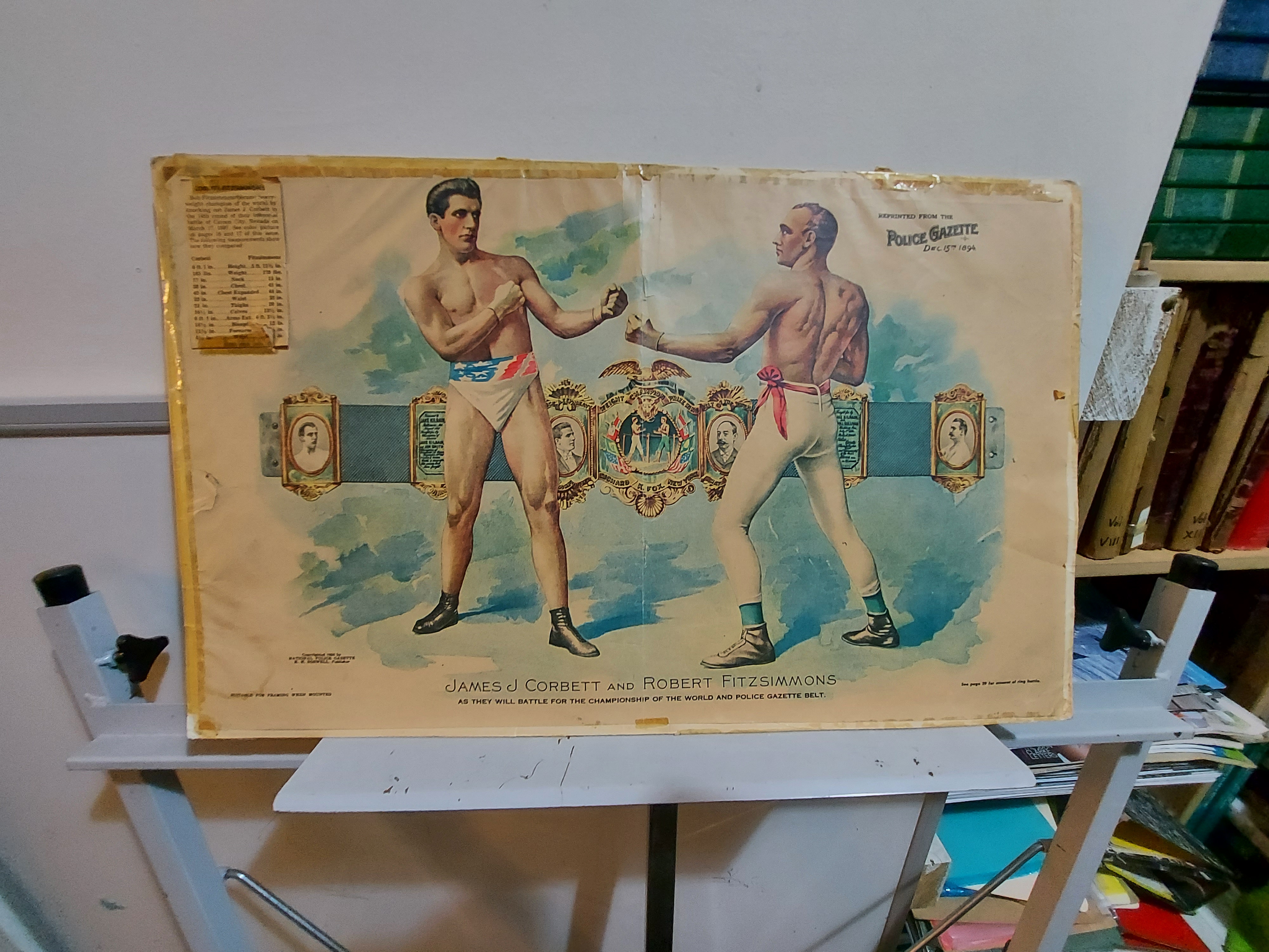 Bob Fitzsimmons Fight Poster