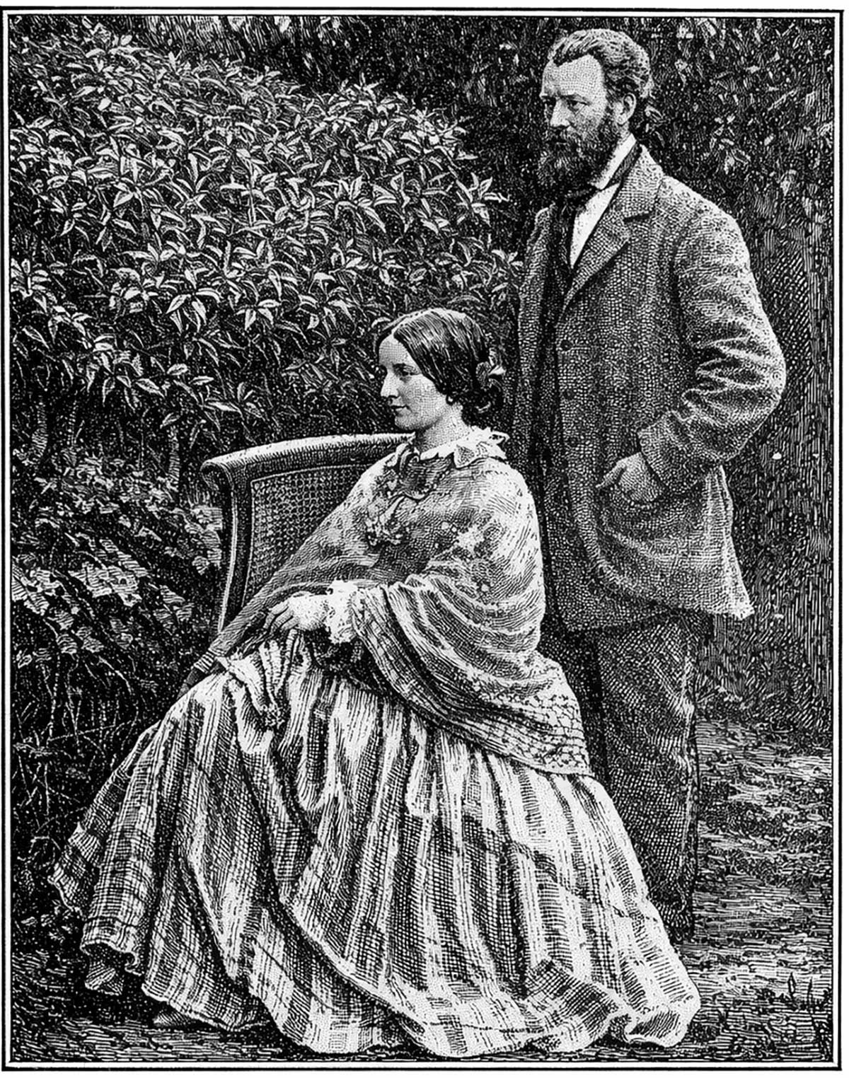 Chat GTP Generated images based on poor quality scans in online book My early days Ellen Shephard Tripp 1929 Mr and Mrs Trip 1861