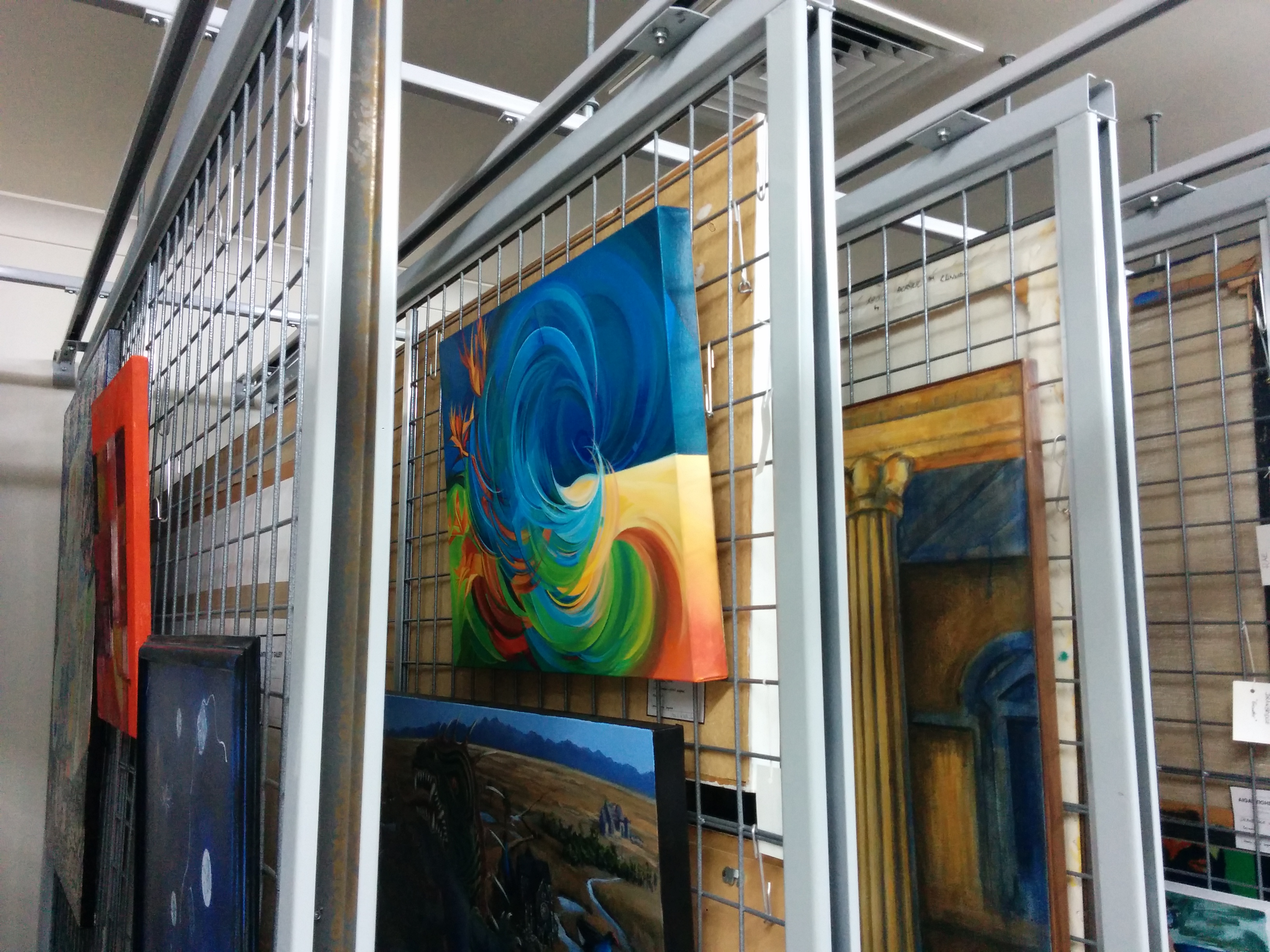 Coaster Series 1 Painting in the store at the Aigantighe Art Gallery