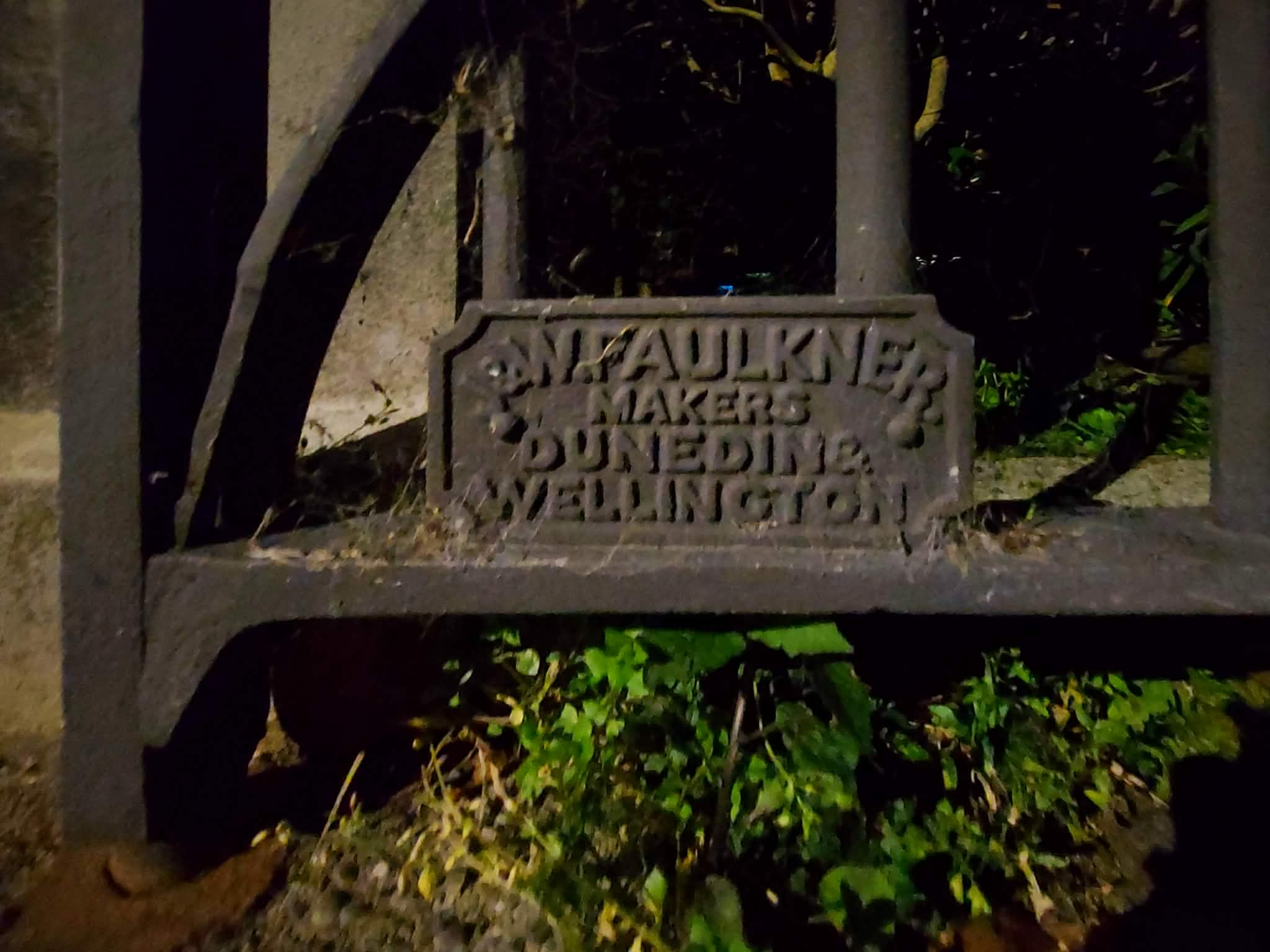 Faulkner Gates on Sefton Street Timaru makers mark