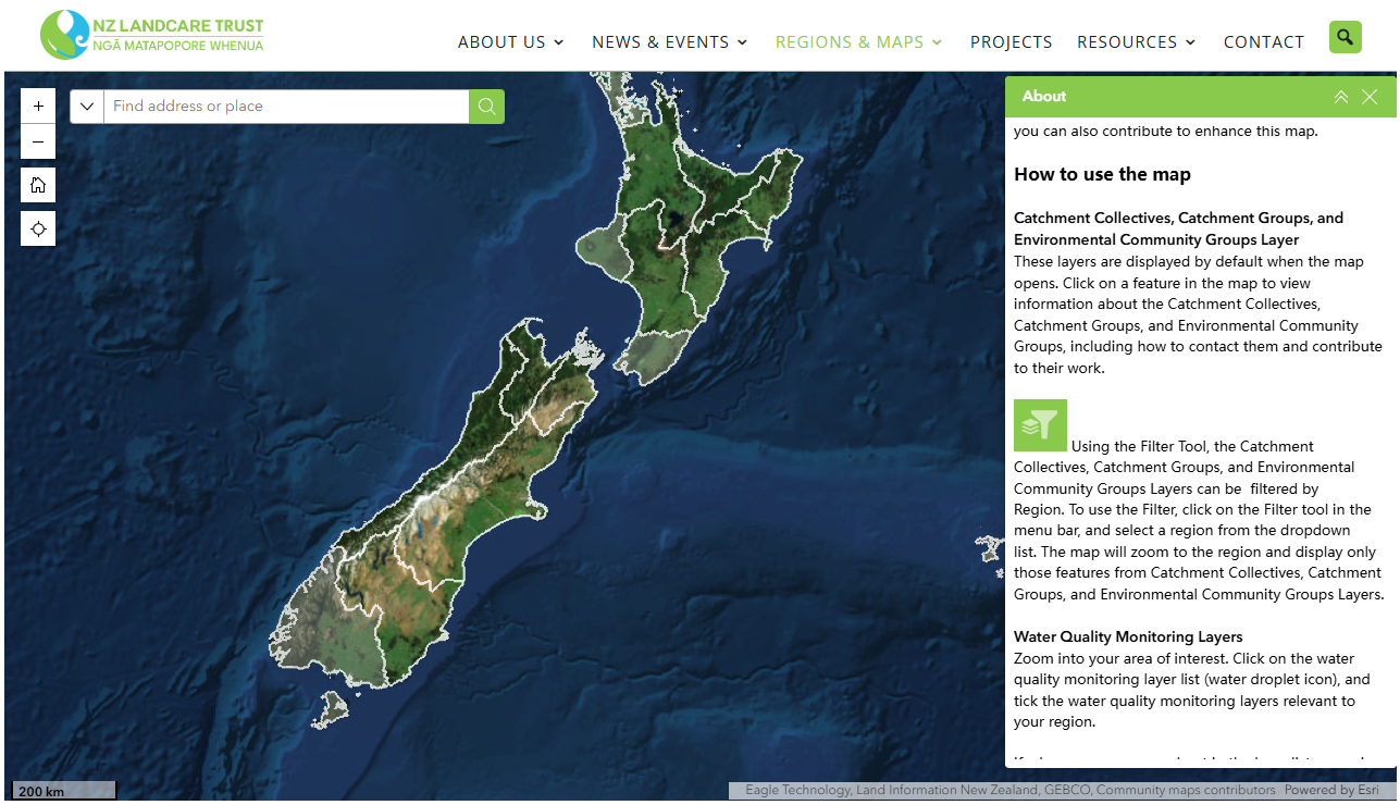 LANDCARE TRUST Catchment Collectives Catchment Groups and Environmental Community Groups Layers