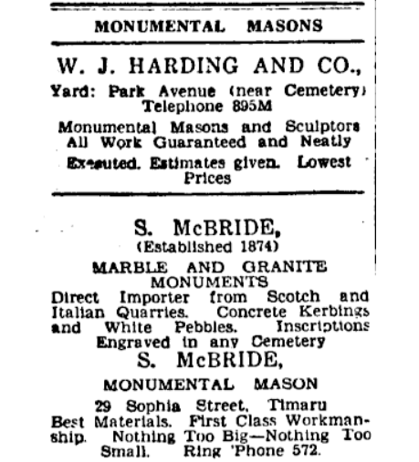 Mason adverts Timaru Herald Volume CXLV Issue 21140 13 September 1938 Page 1