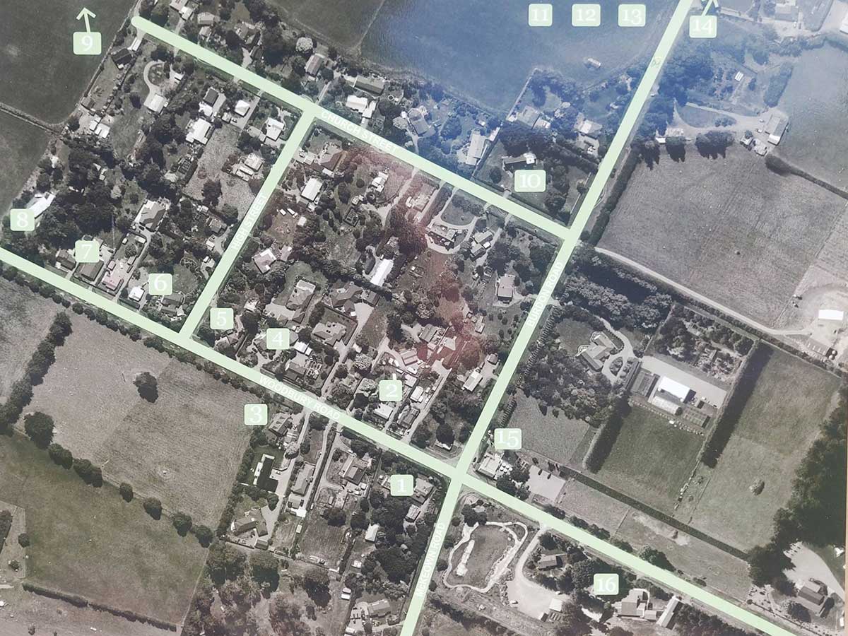 Places of Interest in the Woodbury Area Signage at the Eleanor Tripp Library South Canterbury map