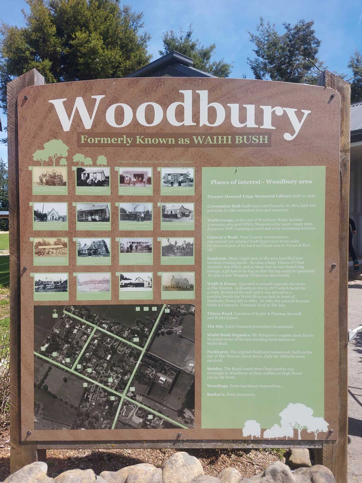 Places of Interest in the Woodbury Area Signage at the Eleanor Tripp Library South Canterbury sign at the gate