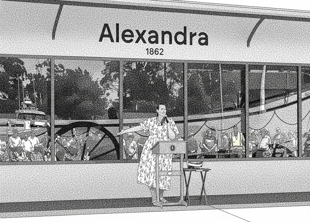 Roselyn Fauth address the crowd