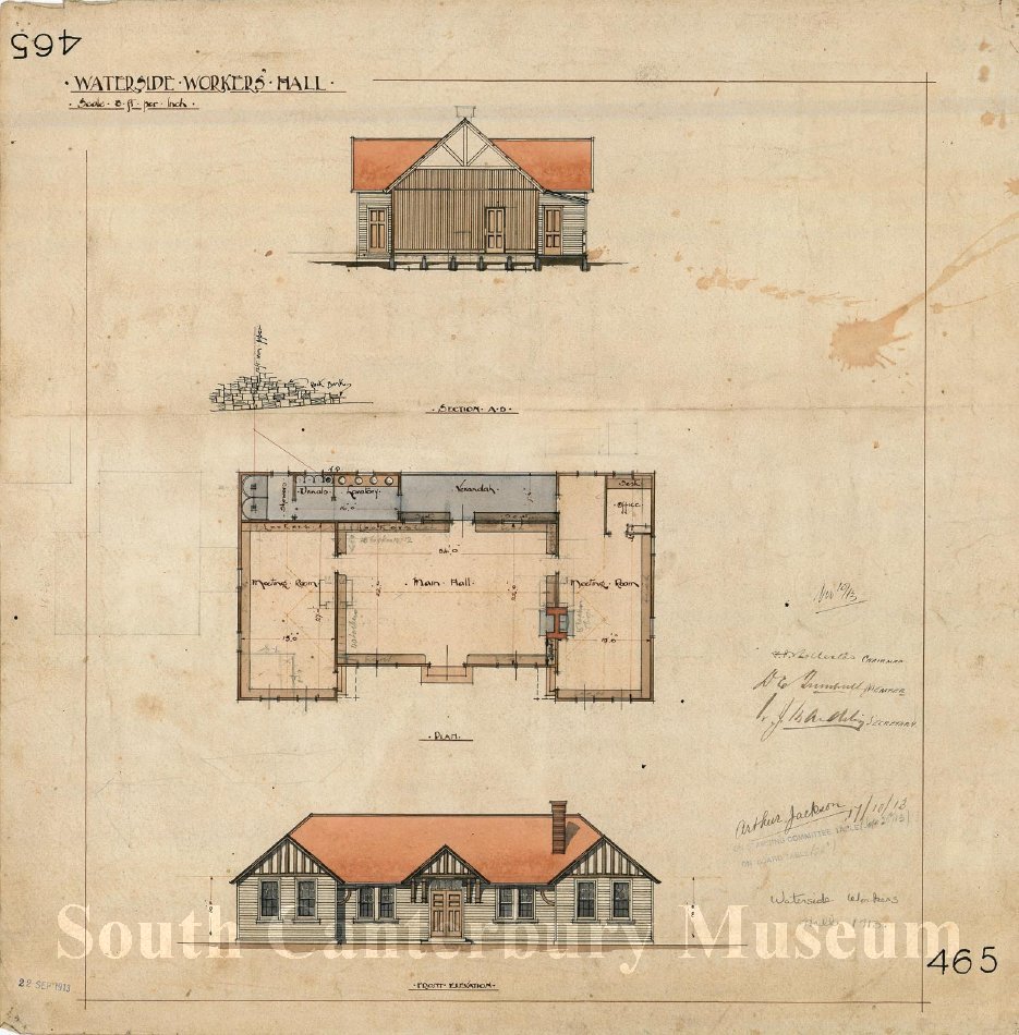 THB 465 Waterside Workers Hall James Turnbull South Canterbury Museum 20171350249