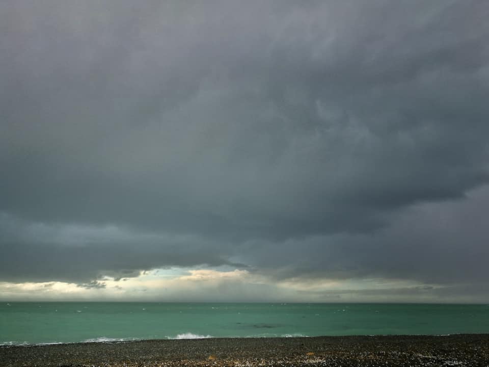 The storm looking North after the hail hit Timaru from South Beach Patiti Point Timaru Photography Roselyn Fauth 2019 3