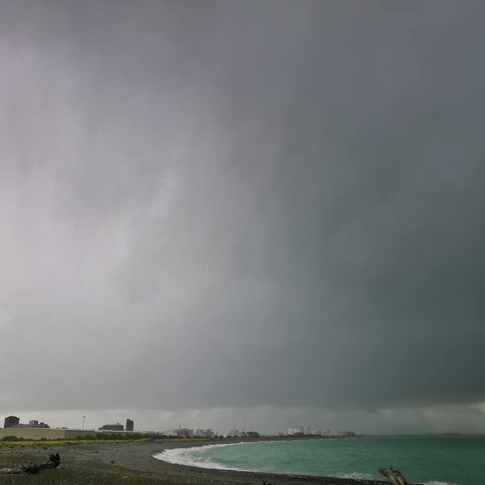 The storm looking North after the hail hit Timaru from South Beach Patiti Point Timaru Photography Roselyn Fauth 2019 4