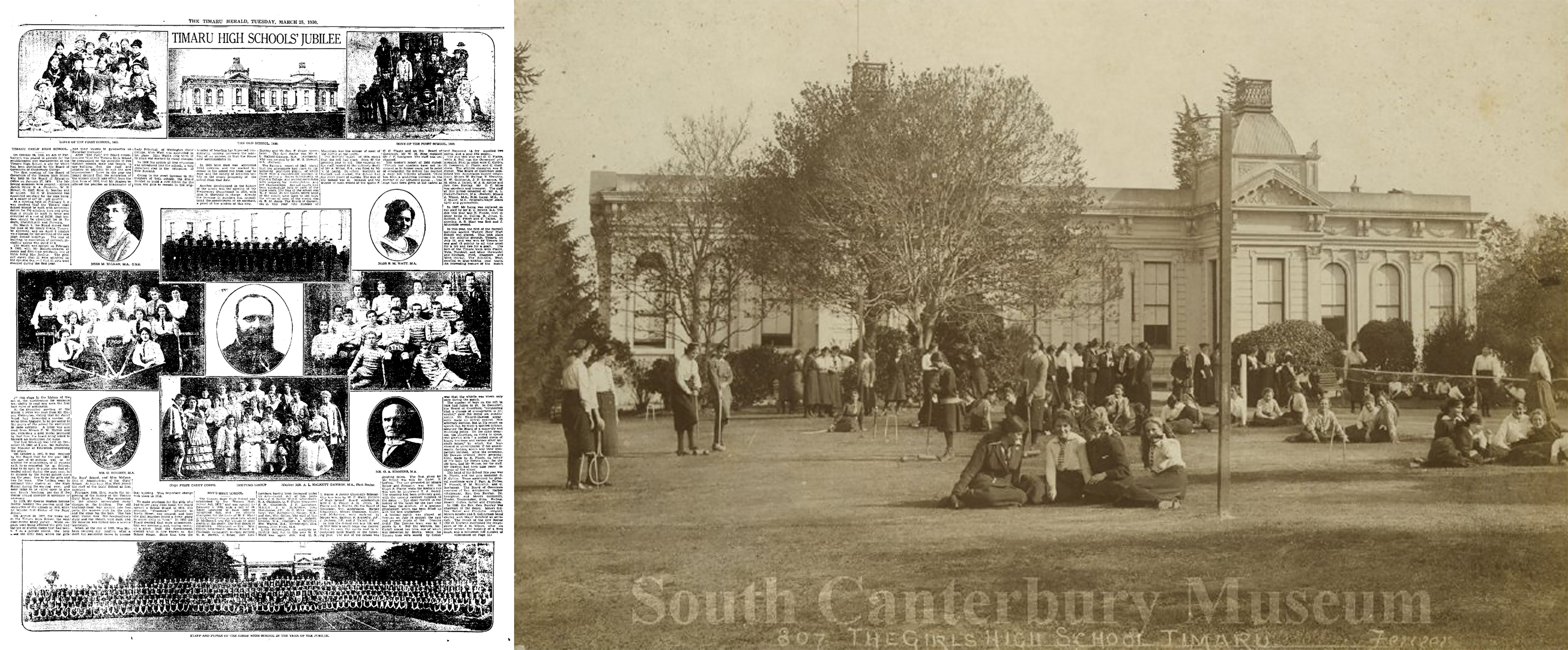 Timaru Girls High School South Canterbury Musuem photo and papers past news article 0003