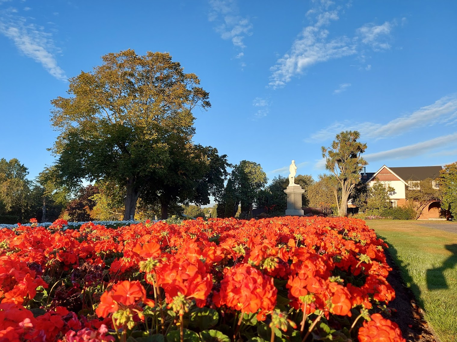 Timaru Botanic Gardens looking to the Ti Kouka and Caretakers House