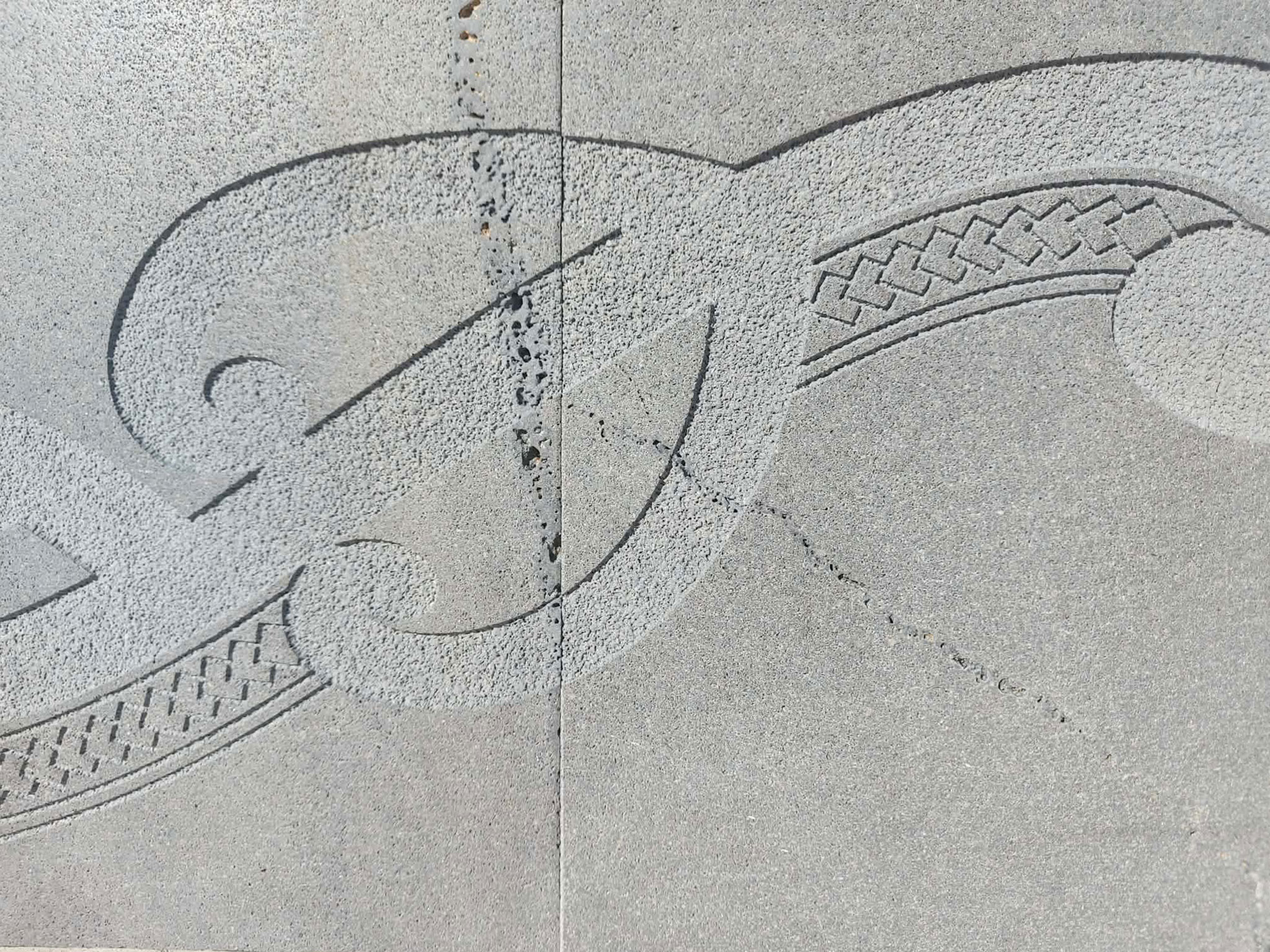 Timaru CBD Bluestone Maori Design by Francine Spencer StrathallanCorner PhotoRoselynFauth2026 Detail