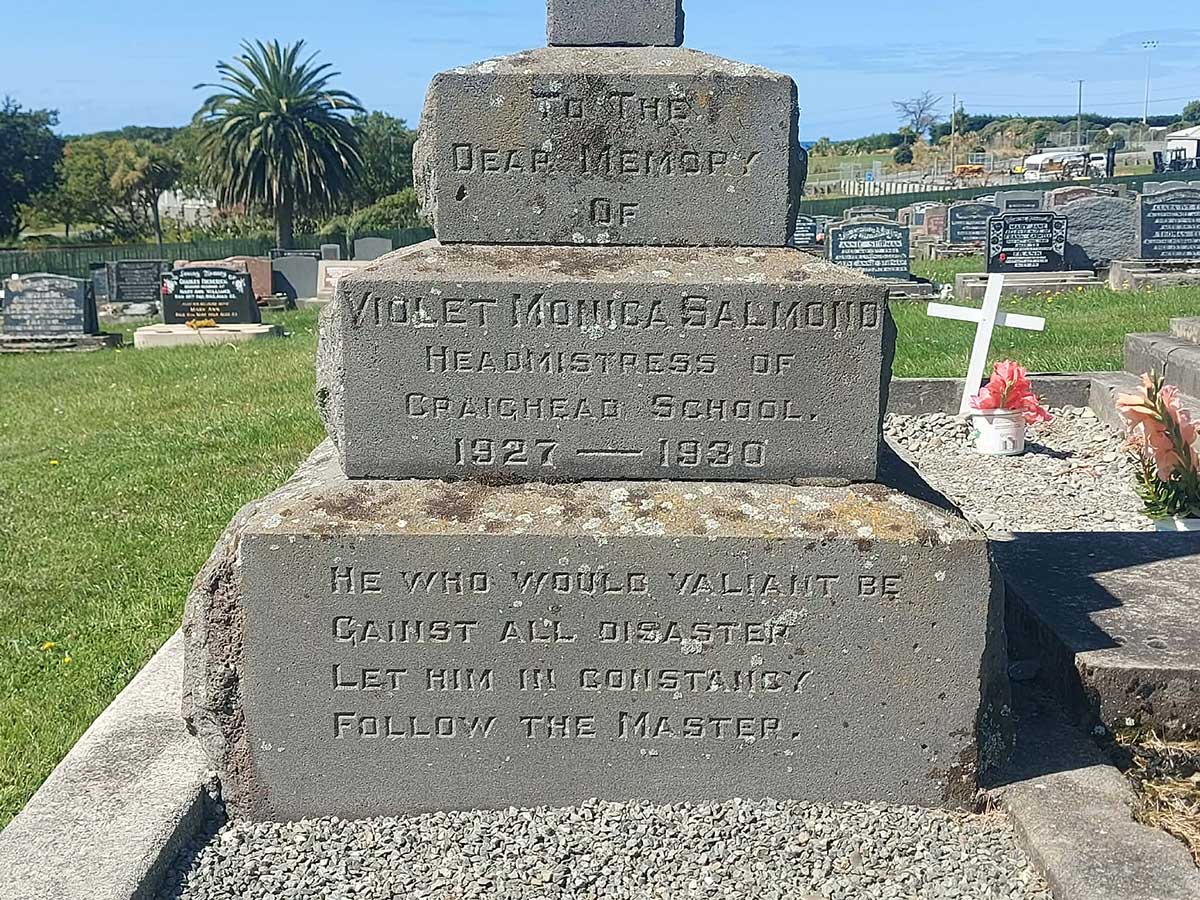 Violet Salmond headstone base