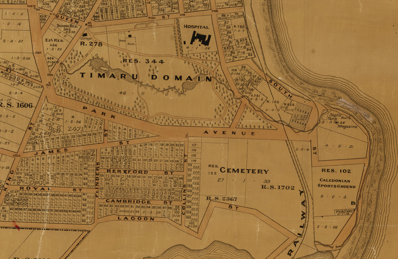 1911 Section Miscellaneous Plans Borough of Timaru R25538727 NZ Heritage Maps Platform Patiti Point