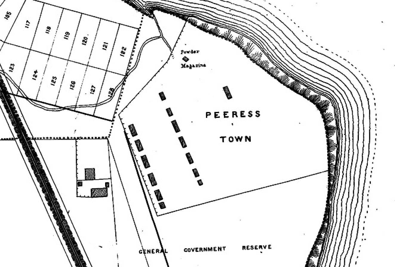 Section PaititPoint 1875 Map Plan of Timaru Townships Canterbury Courtesy of the Timaru District Council