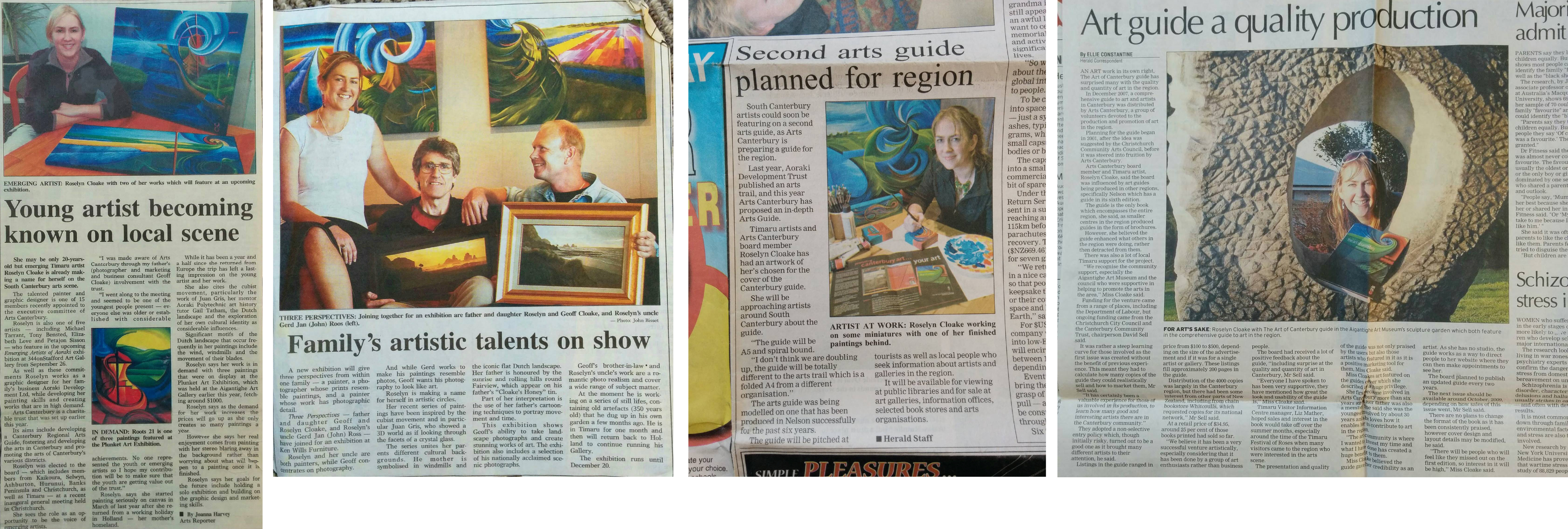 News Articles About artist Roselyn Fauth nee Cloake