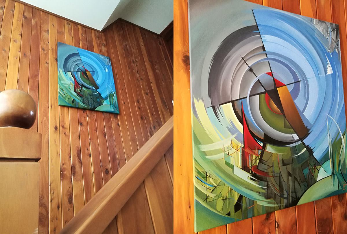 Painting by Roselyn Cloake commission by Trevor Askin