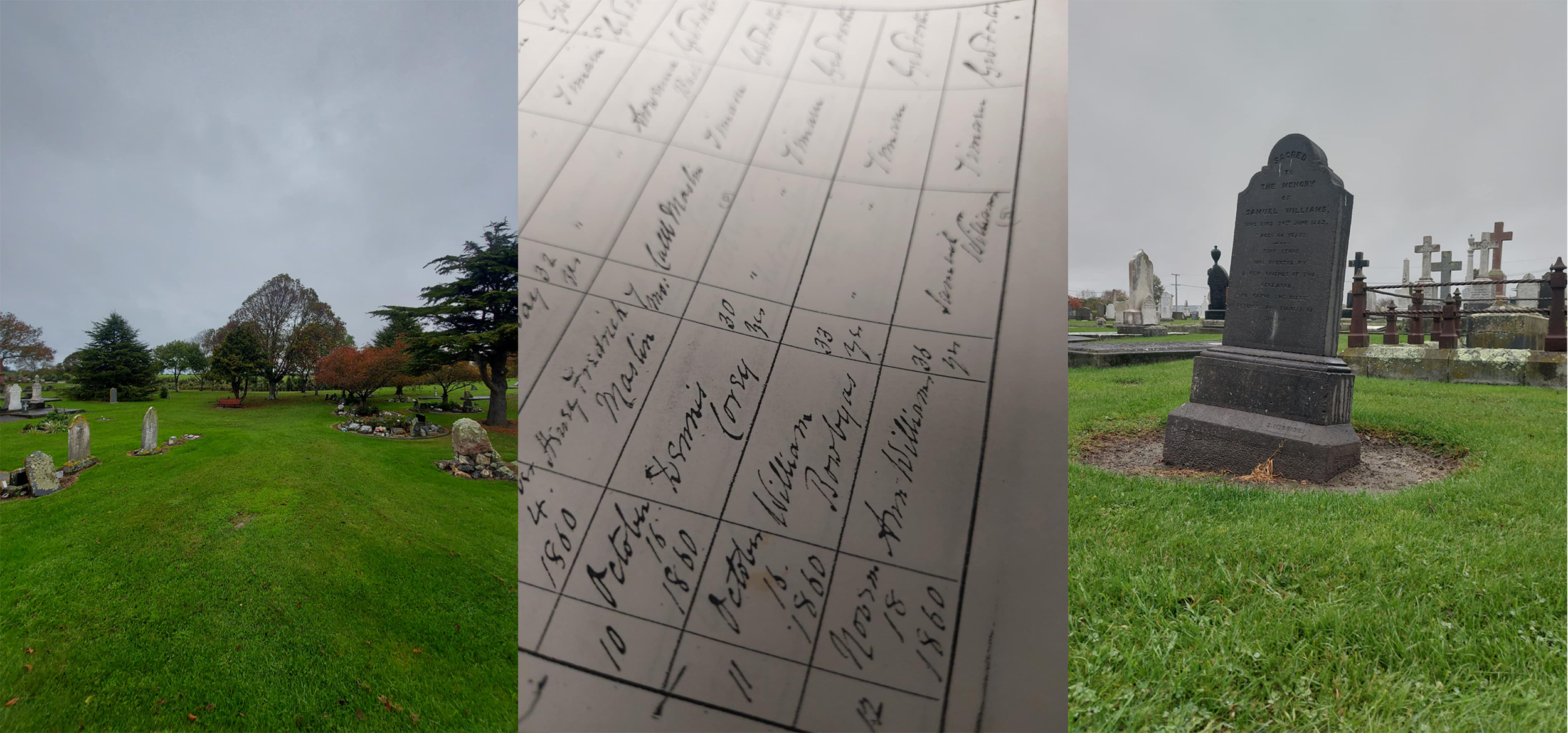 Where is Ann Williams Yankie Sams Wife buried in Timaru